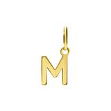 Lucardi Dames 14 karaat gouden letter hanger alfabet - Hanger - 14 Karaat Goud - Goud