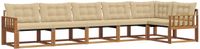 vidaXL - Buiten - bank - set - 6 - st - Natuurlijk - en - Beige
