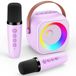 Merkloos Karaokemachine karaoke apparaat - 2 draadloze microfoons - Bluetooth - Voor kinderen en volwassenen