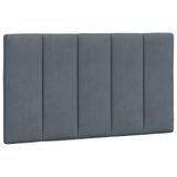 VidaXL Hoofdeind & Voeteind Donkergrijs Polyester 90 cm