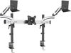HFTEK MP213C Monitor Tafelhouder met 2 x luidsprekerplank - Belastbaarheid: tot max. 15 kg - VESA 75-100