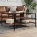 Maison Exclusive - Table basse, marron, aspect chêne, 100x100x48,5 cm, panneau de particules