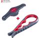 Westmark set, 2 stuks: 1 multifunctionele/dekselopener + 1 combi-opener, hoogwaardige kunststof/staal, Moby Dick/propeller, antraciet/rood, 105122E6