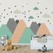 Ambiance Sticker Darinka Muursticker voor kinderen – decoratie babykamer – muursticker kinderen – Scandinavische wandtattoo – enorme bergen Scandinavische Darinka – H105 x L215 cm – Col-ROS-C632_120 x 180 cm