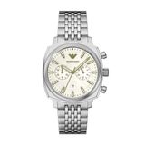 Emporio Armani Mannen Horloge 40 mm - Zilverkleurig