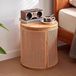 Table d'appoint ronde en bois d'acacia naturel