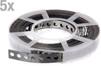 Alberts 851910 gaatjesband | met of zonder afrolcassette | rvs | breedte 17 mm | lengte 10 m | Set van 5