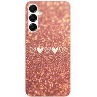 Samsung Galaxy A16 Paillettes coeur bedrukt siliconen hoesje
