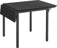 VASAGLE Eettafel Opvouwbare Keukentafel 2-4 Zits Kleine Ruimte Ebony Zwarte Inkt Zwart KDT077B03