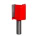 Freud 1-1/2" (Dia.) Dubbele Fluit Rechte Bit met 1/2" schacht (12-190), Rood