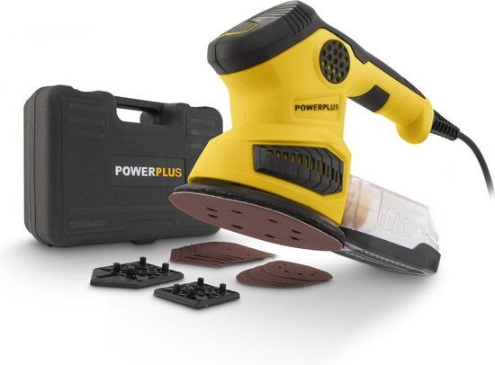 Powerplus POWX0485 3 in 1 Multischuurmachine - 260W - Incl. 12x schuurpapier, stofopvangbox en opbergkoffer