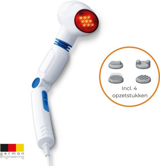 Beurer MG 40 Massageapparaat - met Infrarood Warmte - Diepe Spiermassage - 4 Opzetstukken
