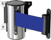 Merkloos Wandcassette chrome met 3 mtr. Blauw lint