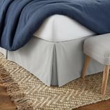 Linen Market Geplooide Bed Rok, Volledig, Lichtgrijs