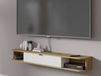 ICONIC Meuble tv-hifi 1 porte blanc/chêne artisan