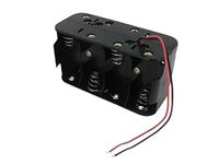 RS PRO Batterijhouder met draadaansluiting voor 8 x C batterijen