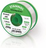 Stannol Kristall 600 Fairtin Soldeertin, loodvrij Loodvrij Sn96,5Ag3Cu0,5 REL0 250 g 1 mm