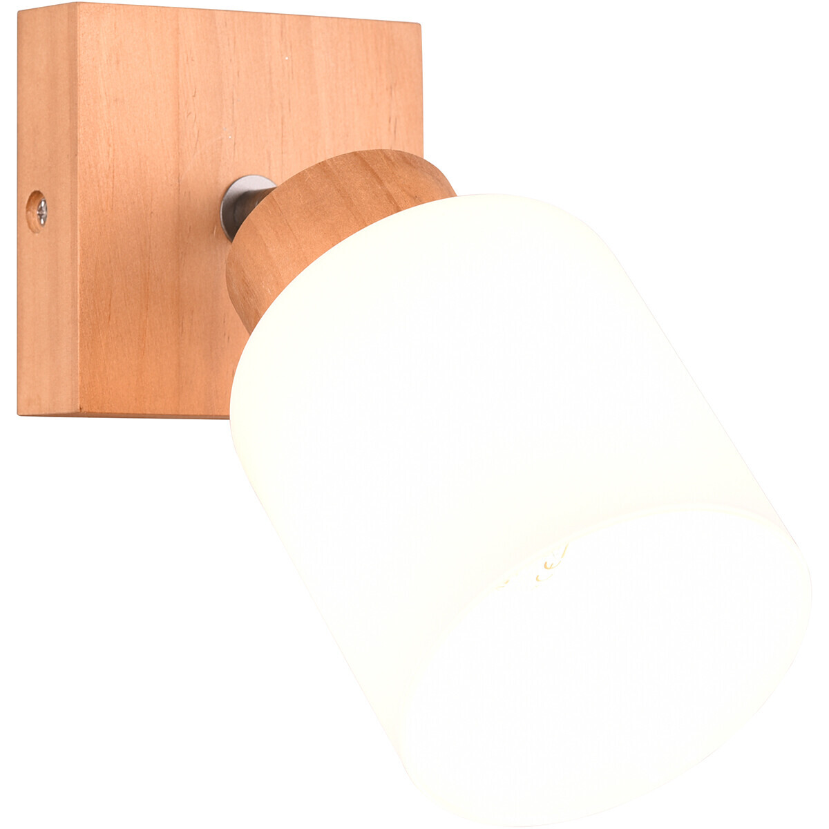 BES LED LED Wandspot - Wandverlichting - Trion Asmara - E14 Fitting - Vierkant - Mat Bruin - Hout
