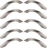 SOTECH 10 stuks Handgrepen ZOE Boorgatafstand (BA) 128 mm roestvrij staal look Ladegrepen Booggrepen