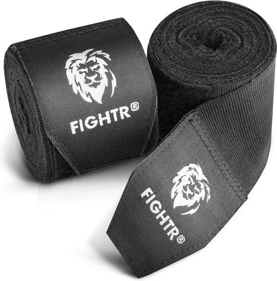 Premium boksbandages voor boksen, MMA, Muay Thai - Zwart - 4 m - Set van 3