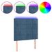 VidaXL Hoofdeind & Voeteind Donkerblauw Polyester, Hout 2000 mm x 50 mm x 78 cm - 88 cm