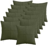 vidaXL Kussensloop 12 stuks ALMELO Groen 45 x 45 cm corduroy