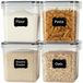 Icecat Récipients de stockage alimentaire - Hermétique - Sans BPA - Set de 4 - 2,5 l - Avec couvercles et étiquettes
