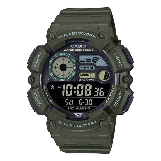 Casio Casio Collection WS-1500H-3BVEF Horloge - Kunststof - Groen - Ø 46 mm