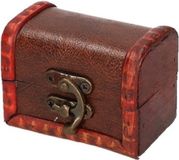 Merkloos Sieraden kistje roodbruin voor kinderen 8 cm - Opbergkistje vintage