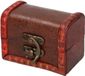 Merkloos Sieraden kistje roodbruin voor kinderen 8 cm - Opbergkistje vintage