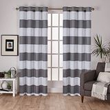 Exclusieve Exclusive Home Curtains Surfside bovenstuk met oogjes, 137 x 213 cm, zwart