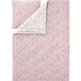 LIVARNO® Parure de lit en satin microfibre double face enfant, 140 x 200 cm (fleurs)