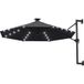 Parasol de jardin mural avec LED 300 cm anthracite