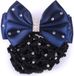 QHP barrette à cheveux chic noir/bleu marine