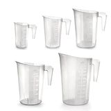 Lacor - Set met 5 maatbekers, polypropyleen, BPA-vrij, 0,5-1-2-3-5 l