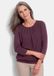 Goldner Blouse Chiffon shirt met 3/4 mouwen, ronde hals