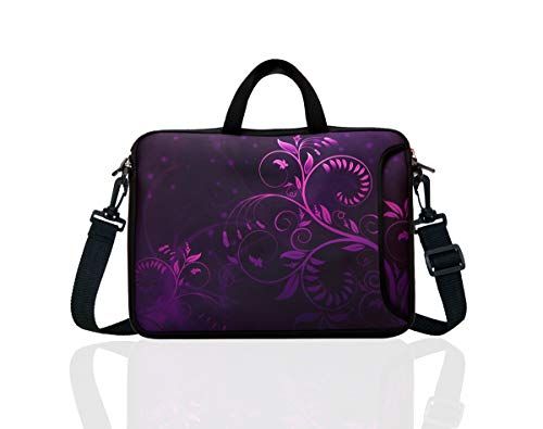 TAIDY Panda TAIDY 10-inch laptopschoudertas met gevoerde handgreep voor 9.6" 9.7" 10" 10.1" 10.5" Ipad/Netbook/Tablet/Reader Paars
