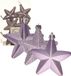 Decoris Kaemingk B.V. 24x stuks kerstornamenten kunststof sterren kerstballen heide lila paars 7 cm