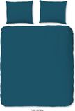 Pure dekbedovertrek effen kleur - 2 persoons 200x200/220 cm - Petrol - Microvezel