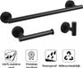 El suvon® Porte-serviettes - Noir - Inox - 40 cm