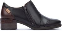 Pikolinos Malaga Dames Pump Noir Cuir Bloc Talon Fermeture Éclair Bout Rond 37 EU