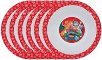 Pokémon thema kinder bordje - 6x - diep - D16 cm - kunststof - rood - kinderservies - kommetje