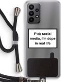 Case Company Hoesje met koord geschikt voor Samsung Galaxy A23 - I'm dope - Zwart Koord - Back Cover