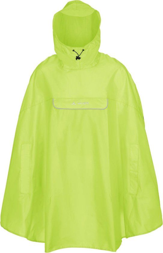VAUDE Valdipino Regenponcho Unisex - Geel - Maat L