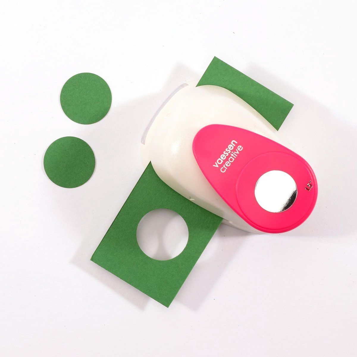 Vaessen Creative Pons - Figuurpons - cirkel maxi 2,8mm - wit