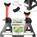 Mucola 2x6000KG Parking Jacks Height-Adjustable Maneuvering Jack Parking Jack Car Jack - Black/Orange
