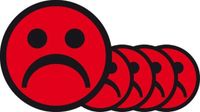 Visual Workplace B.V. Magnetische smileys 5cm - 5x - Rood