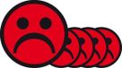 Visual Workplace B.V. Magnetische smileys 5cm - 5x - Rood