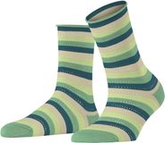 FALKE Dopamine Stripe gedessineerd lyocell sokken dames groen - maat 35-38