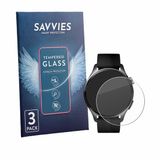 Savvies - Verre beschermer voor Xiaomi Watch 5 (47 mm) - Gehard beschermglas 9H 3 stuks